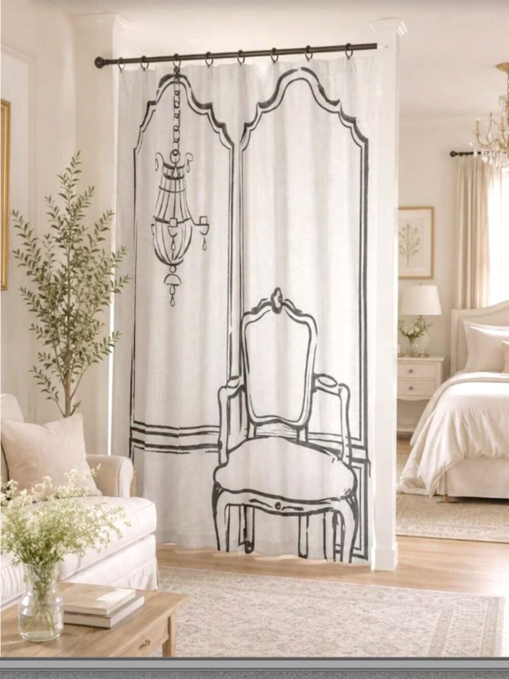 Linen fabric panel